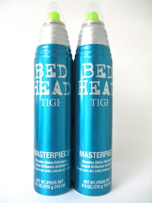 TIGI BED HEAD MASTERPIECE MASSIVE SHINE HAIRSPRAY 9.5 OZ (Lot of 2)