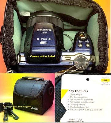 IZONIX SMALL CASE BAG to CAMERA Kodak Pix Pro AZ252 AZ401 AZ251 AZ421 AZ528 AZ901