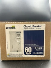 Leviton R00-LB260-0TR 60 Amp 2-Pole PlugOn Standard Branch Circuit Breaker (5PK)