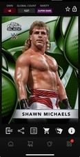 DIGITAL TOPPS WWE SLAM Shawn Michaels CHROME BLACK 25 SUPER RARE GREEN Read