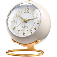 Analog Alarm Clocks,Retro Backlight Cute Simple Design Small Desk Clock with