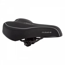 Cloud-9 Mens Bicycle Comfort Sport Seat Relief Channel, Multi-Stage Foam, Black
