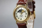 Vintage 1999 [Near MINT] Seiko Alba V338-6090 Moon Phase Roman Quartz Men Watch