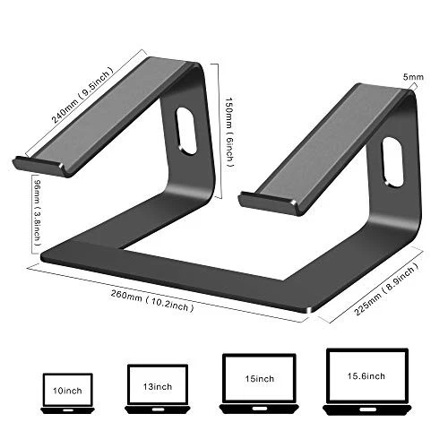 Aluminum Laptop Stand for Desk Compatible with Mac MacBook Pro Air - Image 2 of 4