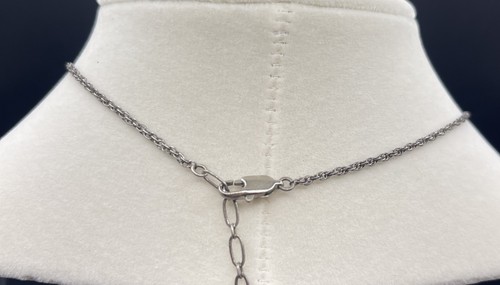 Collar Boho Ayala Bar Cuentas de Tela Azul Aqua Tono Plata Cadena - Imagen 4 de 11