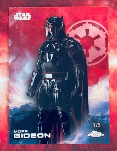 2025 Topps Chrome Star Wars Sapphire Edition Moff Gideon Red /5 The Mandalorian