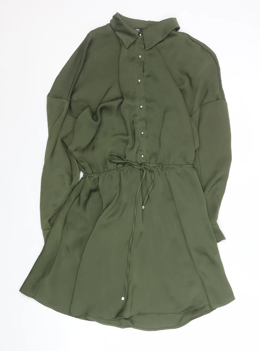Zara Green Button Dresses for Women for sale | eBay UK