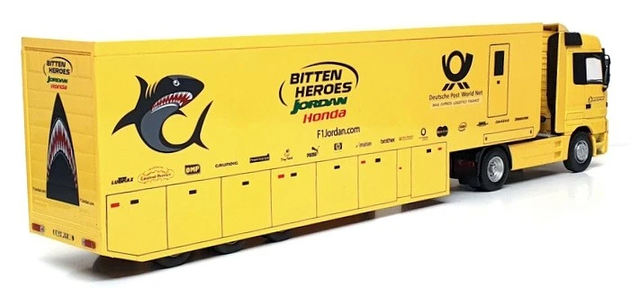 Altaya масштаб 1/43 RT03 - Mercedes Benz F1 транспортер грузовик Jordan - желтый - Изображение 2 из 4