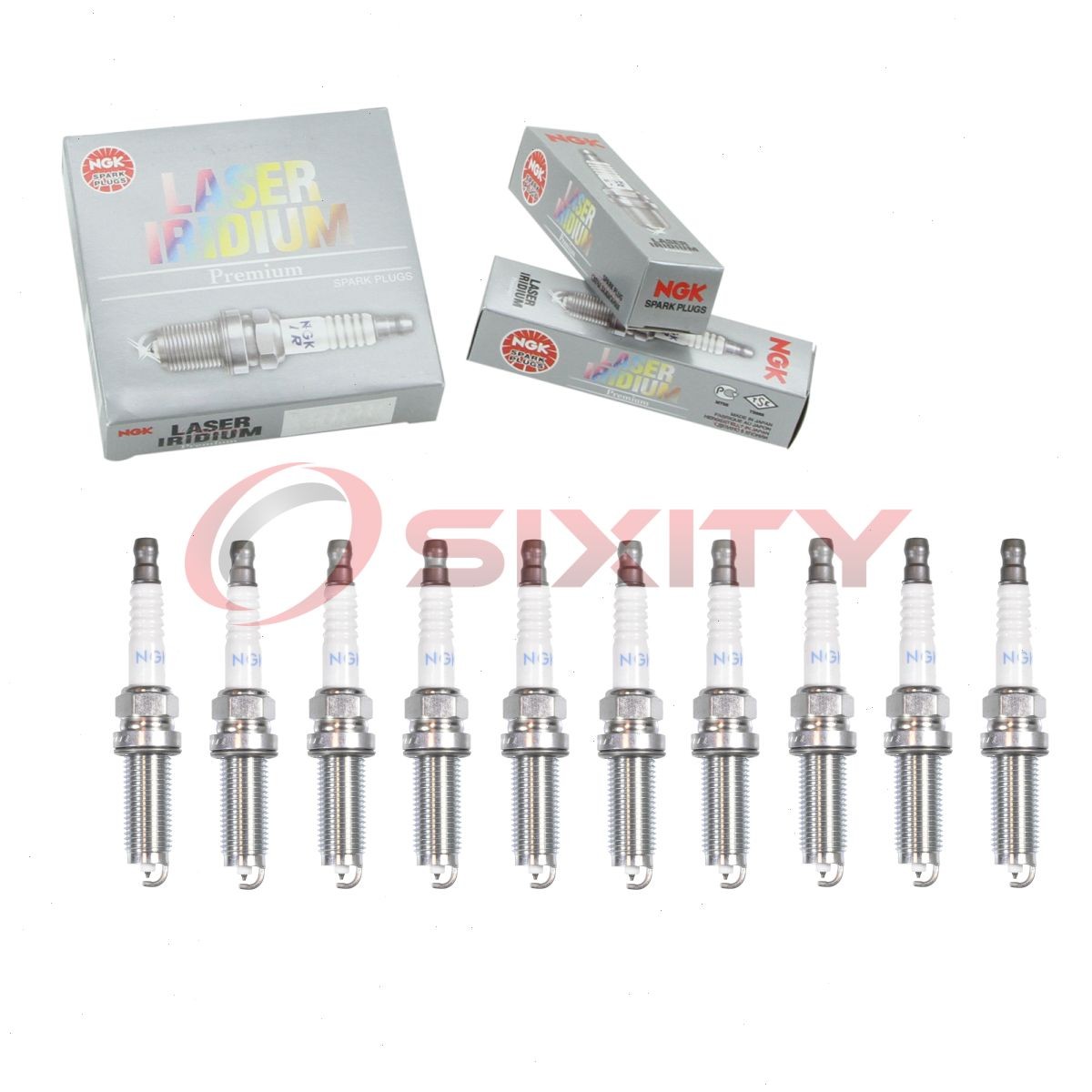 10 pc NGK 95660 ILZKAR8J8SY Laser Iridium Spark Plugs for 12290-5PA-A01 yk