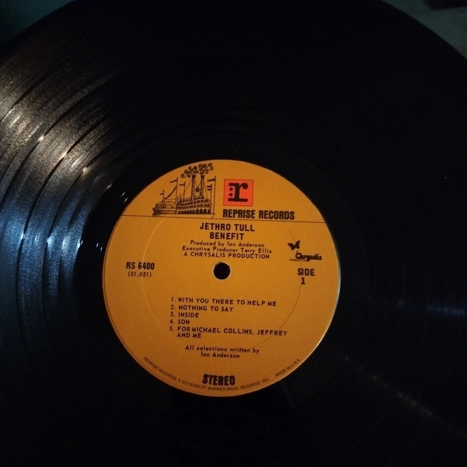 Jethro Tull Benefit 1970 Reprise RS 6400 Vinyl LP Record TESTED - Image 3 of 4