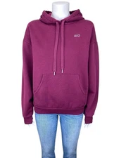 Alo Yoga Women's Accolade Hoodie Sweatshirt Wild Berry Size S