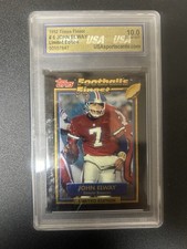John Elway 1992 Topps Football's Finest #6 Broncos Limited Ed USA Graded