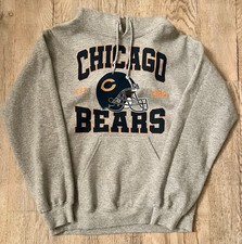 NFL Team Apparel Chicago Bears Hoodie Gray Sweatshirt Mens Size S