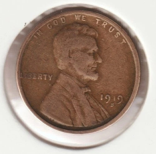 Rare Old 1919-S US Lincoln Wheat Penny Cent Semi-Key Date Collection Coin USA 🔥