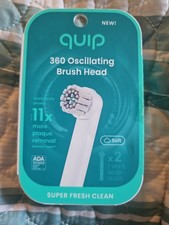 Quip 360 Oscillating Replacement Brush Head Soft, Fresh, 2-Pack
