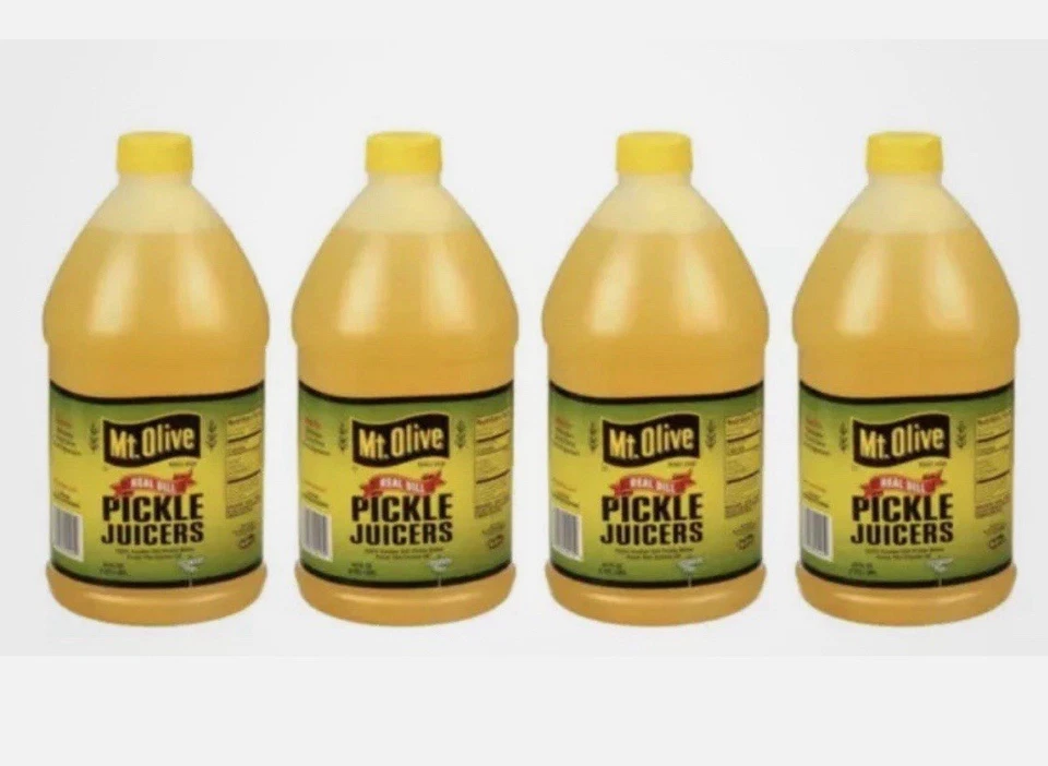 4 PACK! Mt. Olive Pickle Juice 100% Kosher Dill Pickle Brine, 64 oz, FREE SHIP!