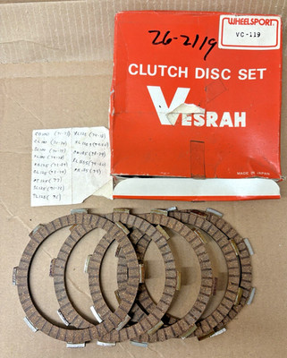 * NOS VESRAH Honda SL CR CB CL TL XL 100 125 CT  Disk Clutch Set 22201-107-000