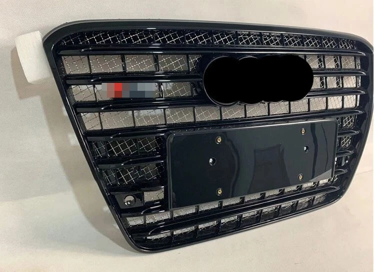 Parachoques delantero parrilla completa negro para Audi A8 D4 S8 2011 2012 2013 Foto 2 de 4