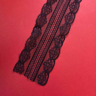 Vintage Style Spitzenborte Schwarz Hochzeit Nähen Brautband 1M Länge