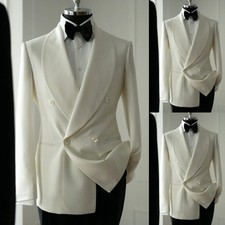 Shawl Lapel Men's Suits Formal Tuxedo 2Pcs Prom Dinner Jacket Regular Fit Coat