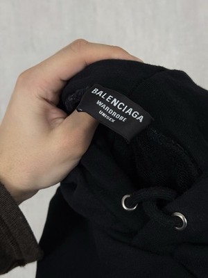 Balenciaga Political Campaign Unisex Black Oversized Hoodie Size
