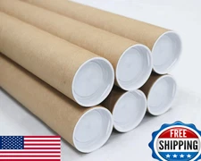 MagicWater Supply Mailing Tube - 2 in x 24 in - Kraft - 6 Pack - for Shipping an