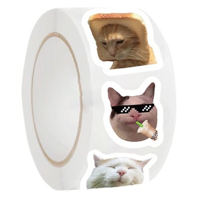 500pcs Cat Meme -Aufkleber - lustige Katzenaufkleber rollen, Geschenke für Frau