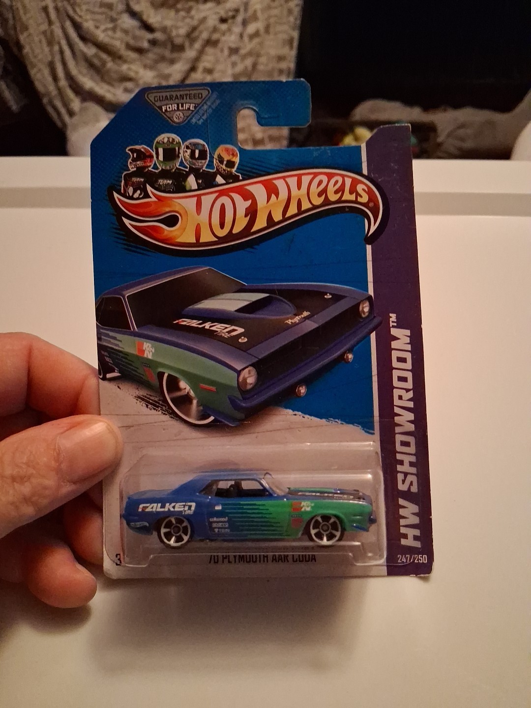 Hot Wheels HW SHOWROOM Blue/Green '70 Plymouth AAR CUDA