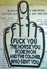 Air Cavalry Patch - F YOU, YOUR HORSE and the COLONEL - Vietnam War - xxxx Y