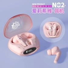 Honkai Impact 3 Elysia Pink Bluetooth Headset Earbuds Wireless Headphone Gift