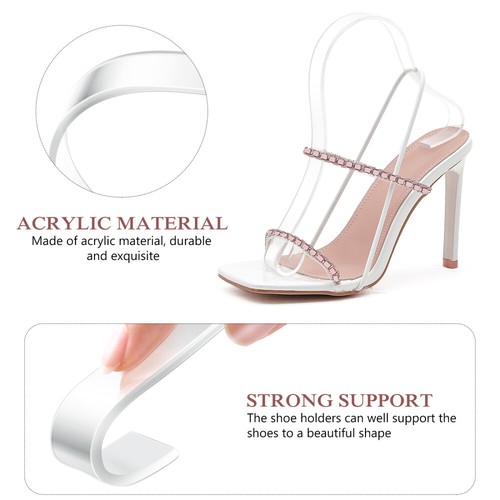 10 Pcs Display Stand Inserts Acrylic Shoe Racks High Heels Man Stretcher Women - Picture 10 of 11