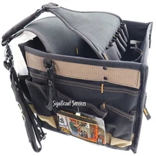 CLC Custom LeatherCraft 1528 Heavy Duty Electrical Tool Bag Carrier 23 Pocket