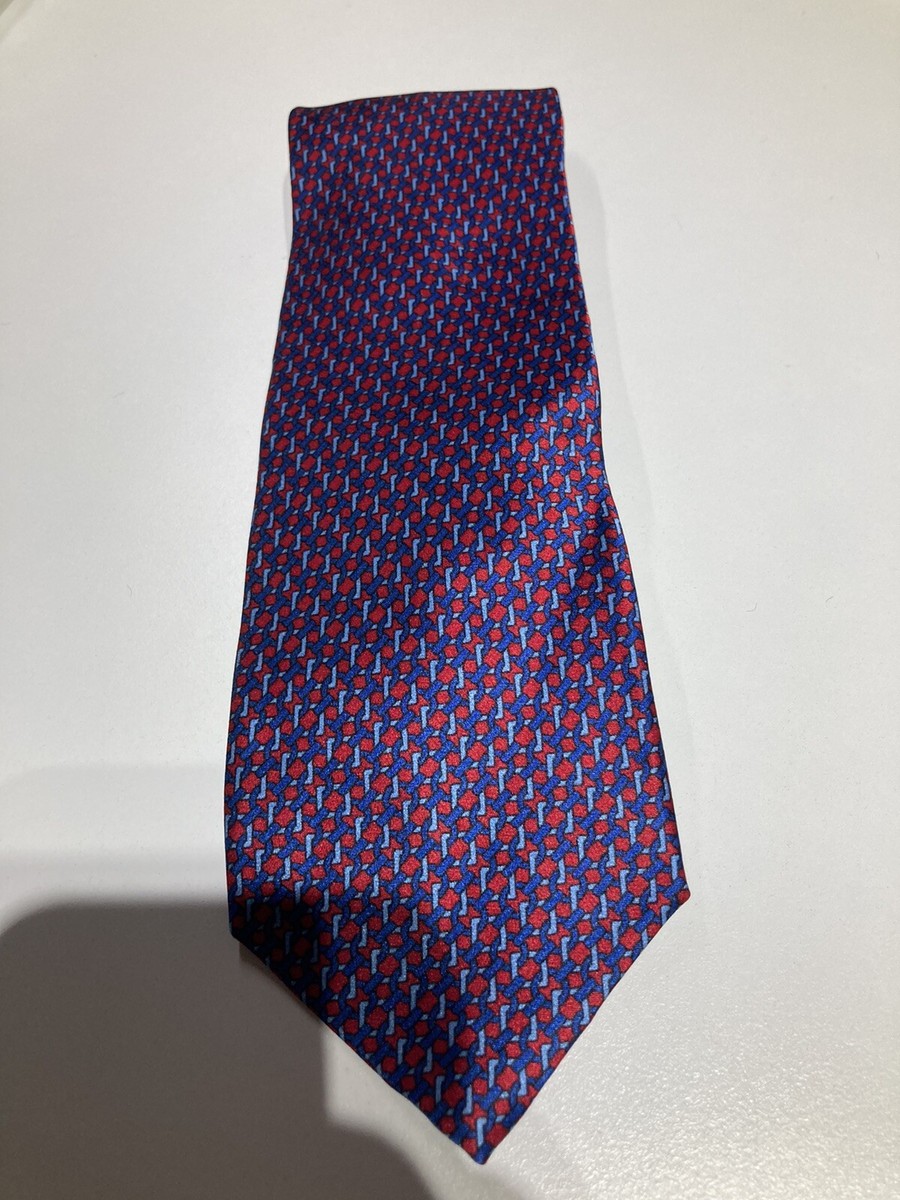 Viola Milano - Cravatta in Seta Italiana Ondulata - Navy/Vino - Handmade in Italy - Luxury