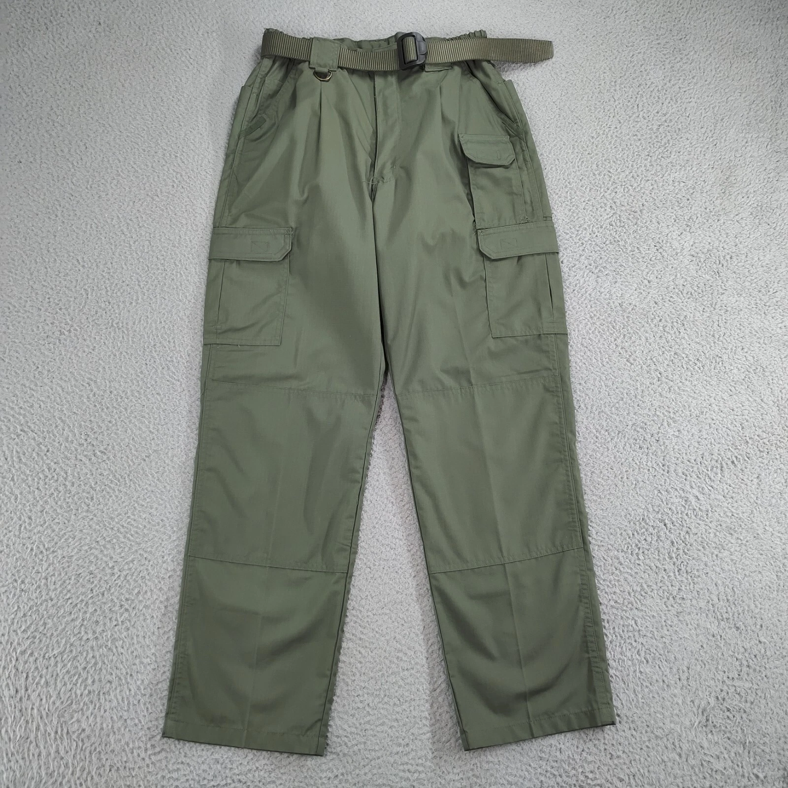 PROPPER Pants Mens 30x32 Green Tactical Straight Belted Combat Outdoor Hiking