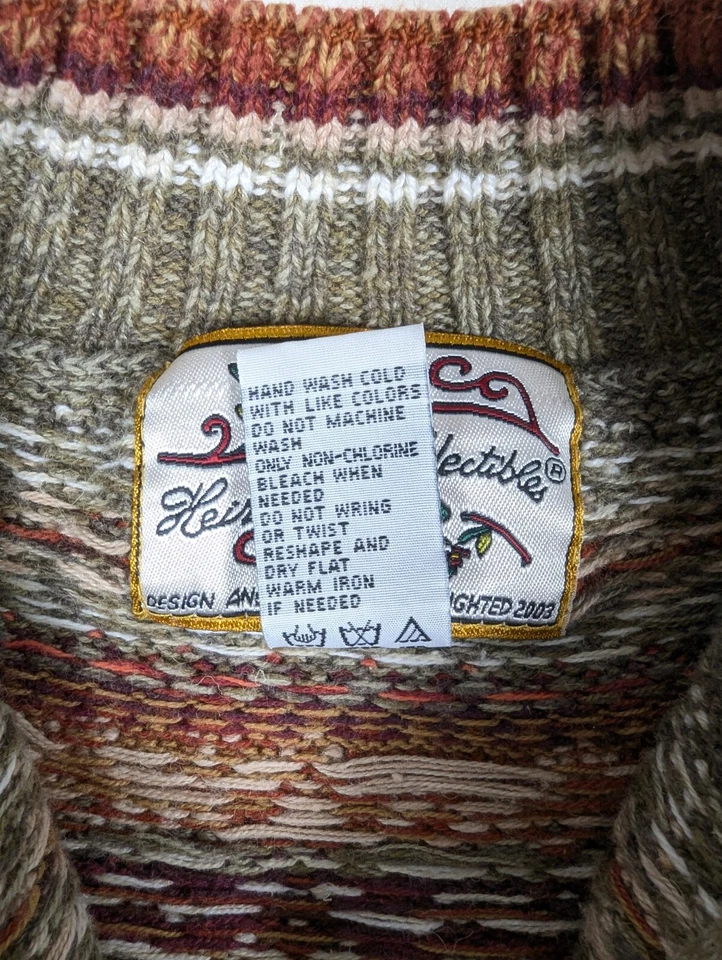 Suéter con Cremallera Fair Isle Coleccionables Heirloom Mujer M Gris Ramie Algodón Nórdico Foto 3 de 4