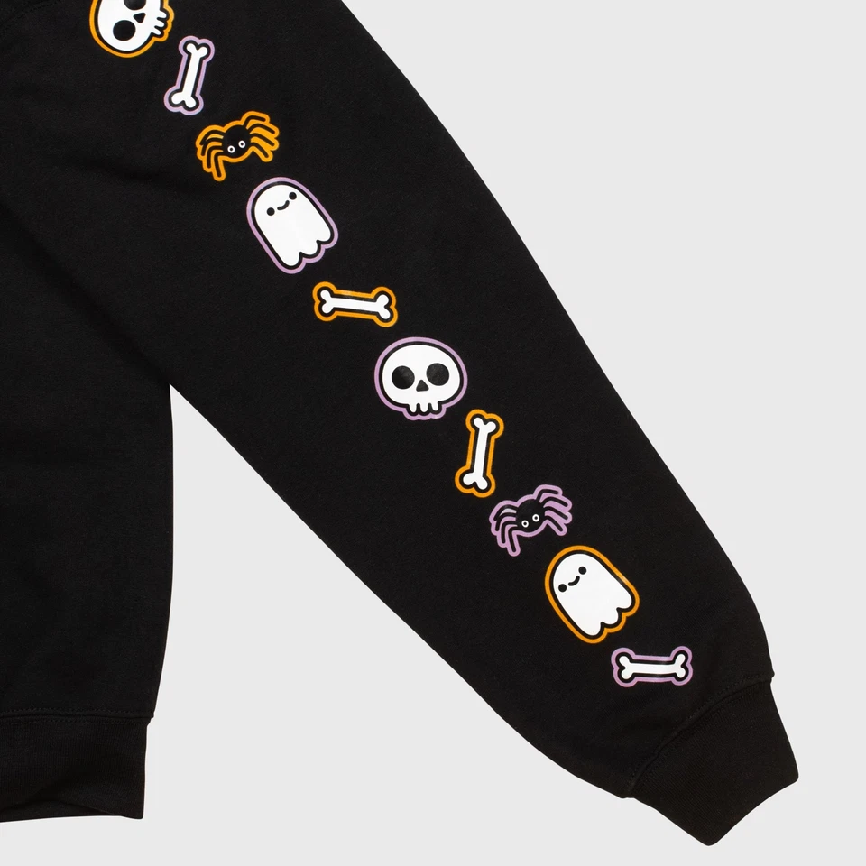 Sudadera con Capucha Pusheen el Gato Negra con Cremallera Halloween Unisex Tallas Algodón Gato Scaredy Foto 3 de 4