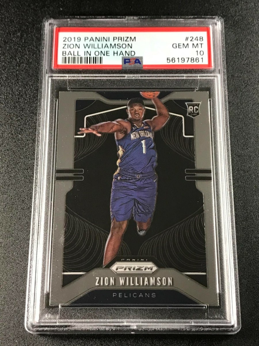 ZION WILLIAMSON 2019 PANINI PRIZM #248 BALL ONE HAND ZION WILLIAMSON 2019 PANINI PRIZM #248 BALL ONE HAND