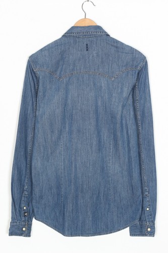 SCOTCH & SODA Western Denim Shirt Uomo Taglia M Slim Fit Manica Lunga VR2850 - Foto 3 di 6