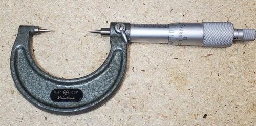 Mitutoyo No. 112-177  - 15° point micrometer 0" - 1"  .001" graduation