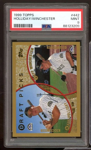Matt Holliday Rookie Card 1999 Topps #442 PSA 9