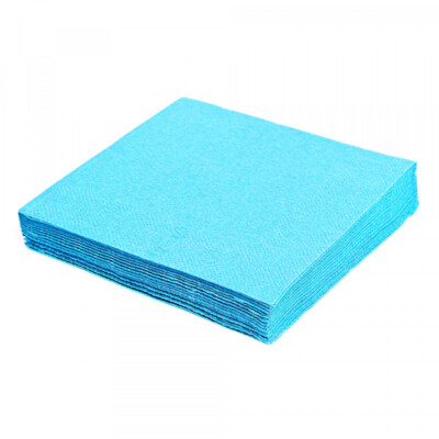 2000 Servietten Abwischtücher Tellertücher PAP 33x33cm 1/4 Falz 2-lagig hellblau
