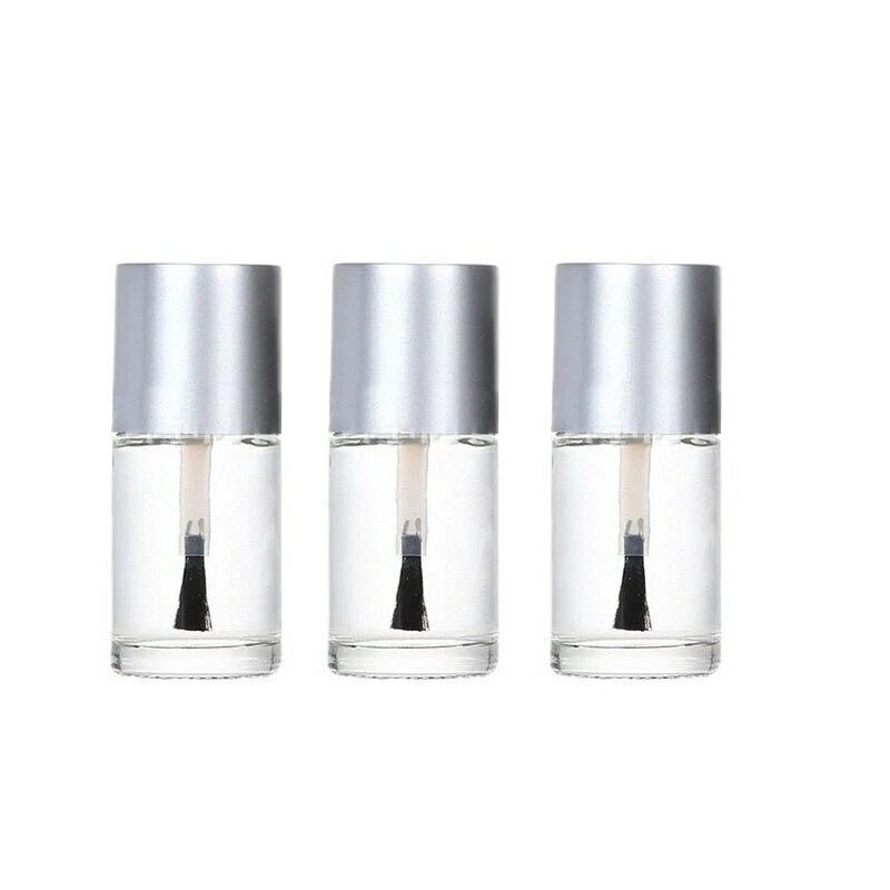 5 Pack Clear Glass Nail Polish Bottle Empty Cosmetic Container 5ml/8ml/10ml - Image 4 of 4