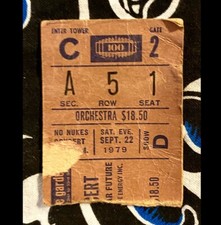 BRUCE SPRINGSTEEN - NO NUKES - MADISON SQUARE GARDEN - SEPT 22, 1979 - 5TH ROW 
