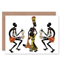 African Jewlery Clothing Blank Greeting Card With Envelope