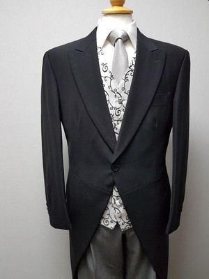 Formal Suit Tails Jacket Ascot 