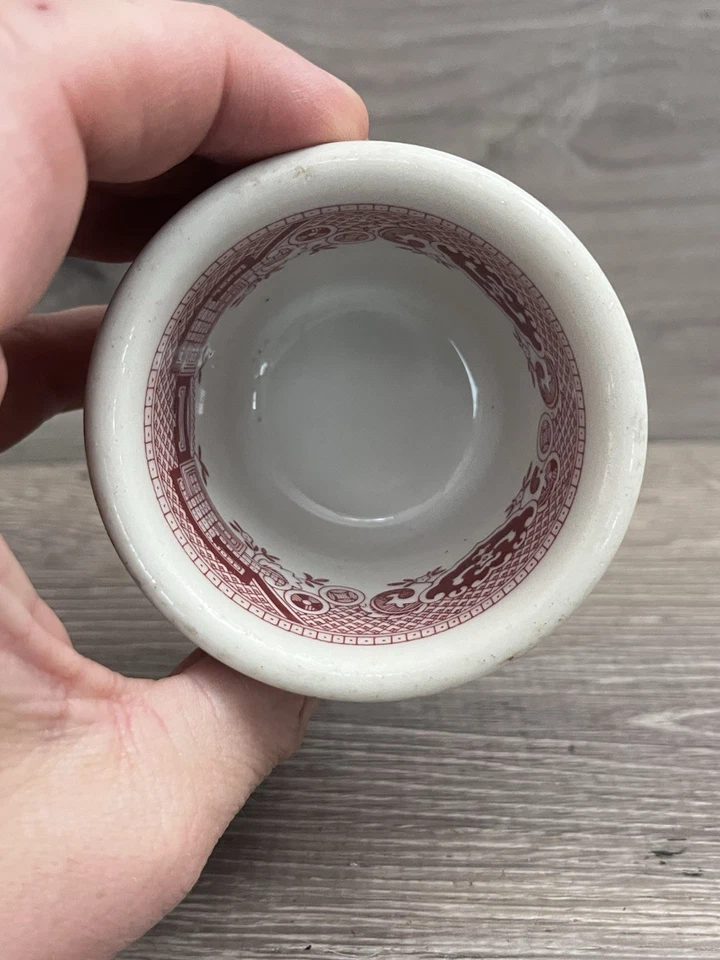 Chinese American restaurant ware teacup Jackson China red willow 3” Vintage - Image 3 of 4