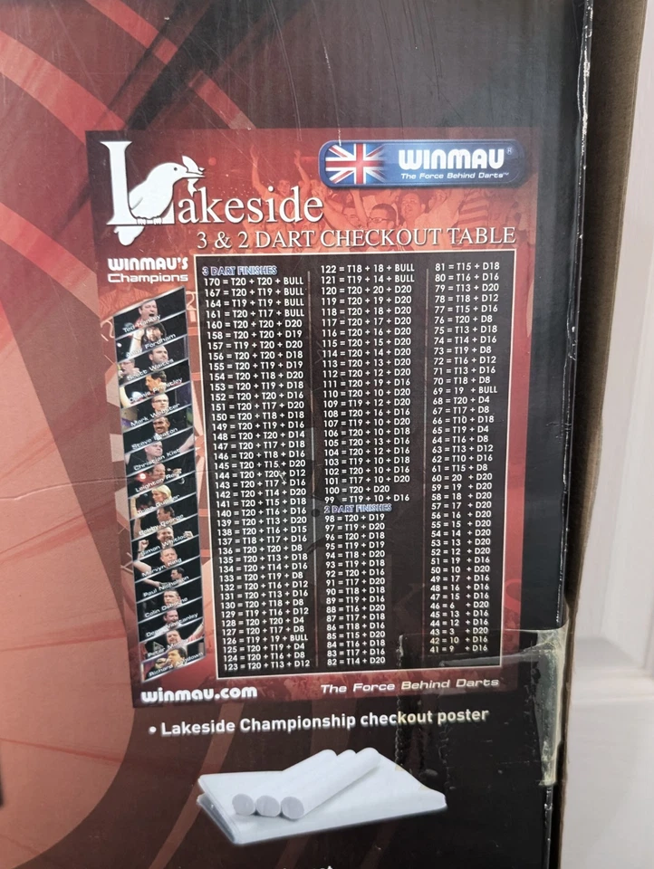 Winmau Lakeside Professional World Championship Dartboard & Darts Set Cabinet - Image 3 of 4