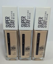 3 MAYBELLINE SUPERSTAY ACTIVE WEAR FOUNDATION 118 LIGHT BEIGE 1oz NEW & SEALED