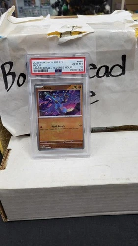 2025 RIOLU MASTER BALL REVERSE HOLO PRISMATIC EVOLUTIONS POKEMON PSA 10 #050