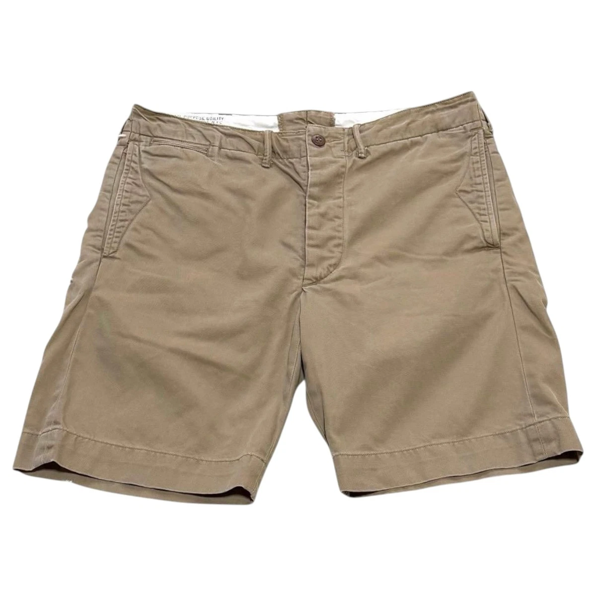美品】RRL OFFICER SHORT UTILTY KHAKI W30 Cotton Officer's Chino